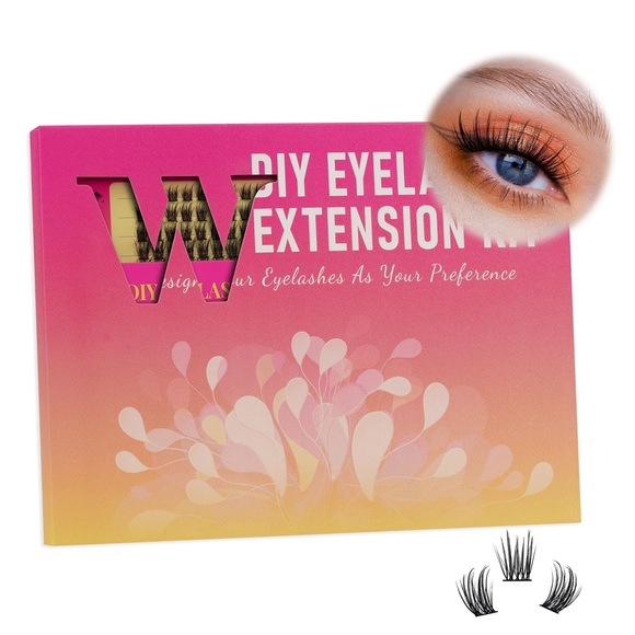 DIY Lash Extension Kit w/72 Pcs D Curl Cluster Lashes Bond & Seal Lashes Remover - Picture 2 of 9
